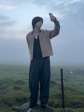 「アイテム（アクセサリー）」を使った、Kazuhiro Hamadaさん（メンズ・175cm）の秋コーディネート