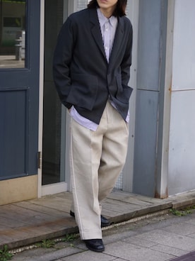 「シルク」｜「アイテム（その他）」を使った、Kazuhiro Hamadaさん（メンズ・175cm）の夏コーディネート