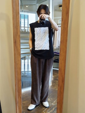 「APOCRYPHA.（アポクリファ）のアイテム（トップス）」を使った、Kazuhiro Hamadaさん（メンズ・175cm）の夏コーディネート