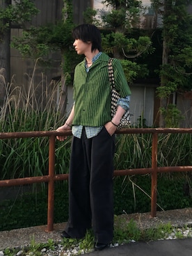 「GAP（ギャップ）のアイテム（トップス）」を使った、Kazuhiro Hamadaさん（メンズ・175cm）の夏コーディネート