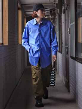 「NULABEL（ニューレーベル）のアイテム（帽子）」を使った、Kazuhiro Hamadaさん（メンズ・175cm）の夏コーディネート