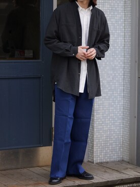「シルク」｜「アイテム（その他）」を使った、Kazuhiro Hamadaさん（メンズ・175cm）の春コーディネート