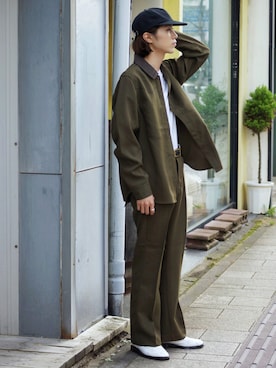 「NULABEL（ニューレーベル）のアイテム（帽子）」を使った、Kazuhiro Hamadaさん（メンズ・175cm）の夏コーディネート