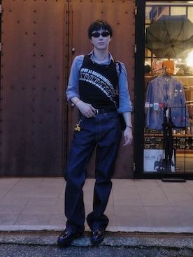 「GOSH(ゴッシュ)のアイテム」を使った、Kazuhiro Hamadaさん(メンズ・175cm)の夏コーディネート