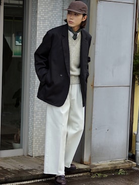 「saby（サバイ）のアイテム（ジャケット/アウター）」を使った、Kazuhiro Hamadaさん（メンズ・175cm）の冬コーディネート