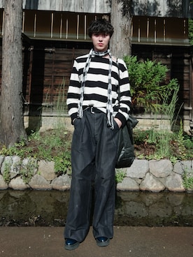 「agnes b.（アニエスベー）のアイテム」を使った、Kazuhiro Hamadaさん（メンズ・175cm）の秋コーディネート