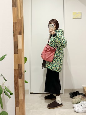 「FREAK'S STORE（フリークスストア）のアイテム（ワンピース/ドレス）」を使った、高橋愛さん（レディース・154cm）の冬コーディネート