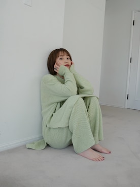 「リサイクルニット」｜高橋愛さん（レディース・154cm）の春コーディネート