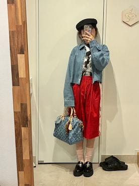 「MARITHE + FRANCOIS GIRBAUD（マリテフランソワジルボー）のアイテム」を使った、高橋愛さん（レディース・154cm）の夏コーディネート
