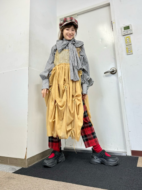 Whim Gazette（ウィムガゼット）の「ギンガムチェックボウタイブラウス