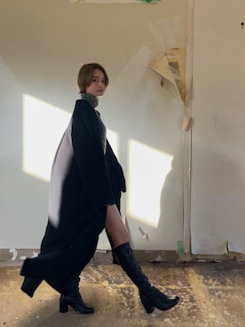 「2wayワンピース」｜「アイテム（ブーツ）」を使った、高橋愛さん（レディース・154cm）の秋コーディネート