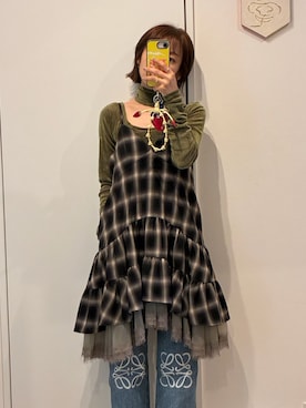 高橋愛さん(レディース・154cm)の秋コーディネート