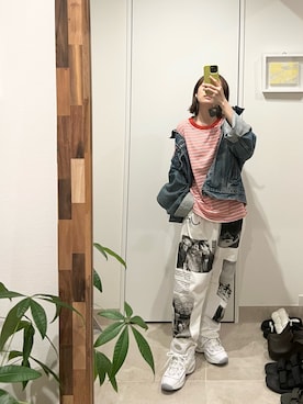 「holiday」｜「アイテム（スニーカー）」を使った、高橋愛さん（レディース・154cm）の夏コーディネート