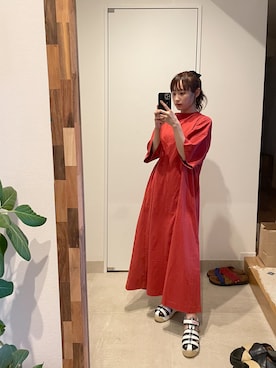 「スタミキ」｜「アイテム（ワンピース/ドレス）」を使った、高橋愛さん（レディース・154cm）の夏コーディネート