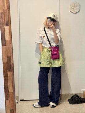 「Supreme （シュプリーム）のアイテム」を使った、高橋愛さん（レディース・154cm）の秋コーディネート