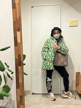 「高橋愛」｜「アイテム（ダウンジャケット/コート）」を使った、高橋愛さん（レディース・154cm）の冬コーディネート