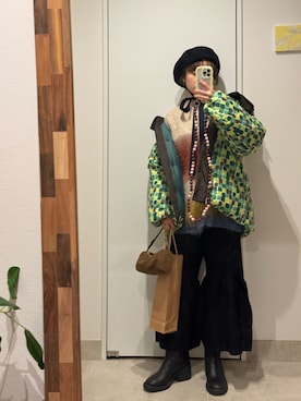 「高橋愛」｜「アイテム（ダウンジャケット/コート）」を使った、高橋愛さん（レディース・154cm）の冬コーディネート