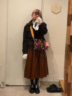 「アイテム（タイツ/ストッキング）」を使った、高橋愛さん（レディース・154cm）の秋コーディネート