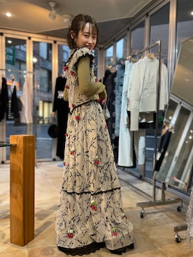 「fukuu（フクウ）のアイテム（トップス）」を使った、高橋愛さん（レディース・154cm）の春コーディネート