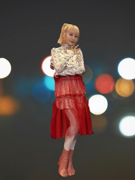 「アイテム（タイツ/ストッキング）」を使った、高橋愛さん（レディース・154cm）の秋コーディネート