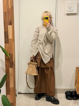 「CLANE（クラネ）のアイテム」を使った、高橋愛さん（レディース・154cm）の春コーディネート