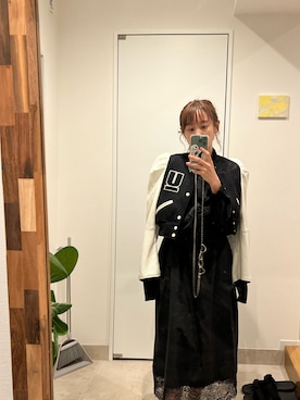 「UNDERCOVER（アンダーカバー）のアイテム」を使った、高橋愛さん（レディース・154cm）の秋コーディネート
