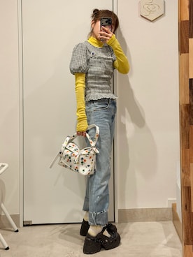 「Levi's（リーバイス）のアイテム」を使った、高橋愛さん（レディース・154cm）の夏コーディネート