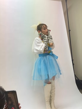 「SDGs」｜「アイテム（ブーツ）」を使った、高橋愛さん（レディース・154cm）の秋コーディネート
