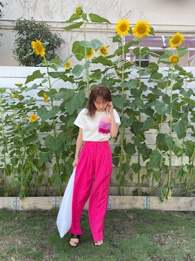 「TOMO KOIZUMI」｜高橋愛さん（レディース・154cm）の夏コーディネート