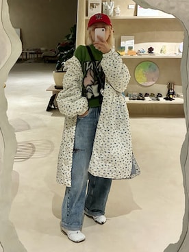 「GANNI（ガニー）のアイテム」を使った、高橋愛さん（レディース・154cm）の春コーディネート