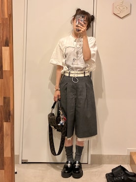 「154cm」｜高橋愛さん（レディース・154cm）の夏コーディネート