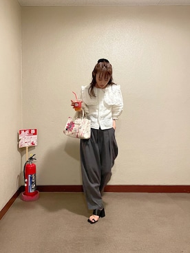 「OSHIMA REI」｜高橋愛さん（レディース・154cm）の夏コーディネート