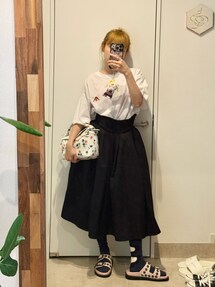 HAENGNAE（ヘンネ）の「OMOCHI VOLUMINOUS MIDI SKIRT（スカート