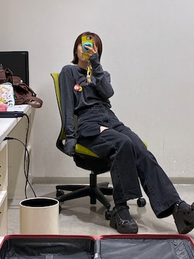「crocs（クロックス）のアイテム」を使った、高橋愛さん（レディース・154cm）の秋コーディネート