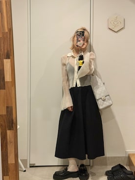 「アイテム（タイツ/ストッキング）」を使った、高橋愛さん（レディース・154cm）の秋コーディネート