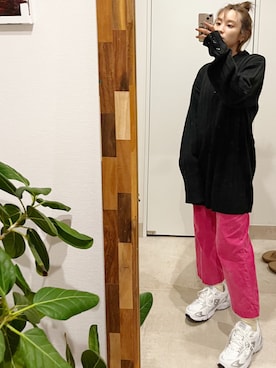 「freada」｜「アイテム（パンツ）」を使った、高橋愛さん（レディース・154cm）の冬コーディネート