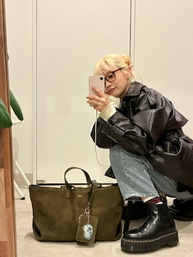 「COHINA（コヒナ）のアイテム」を使った、高橋愛さん（レディース・154cm）の春コーディネート