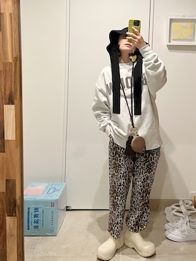 「MEDIUM（ミディアム）のアイテム」を使った、高橋愛さん（レディース・154cm）の春コーディネート