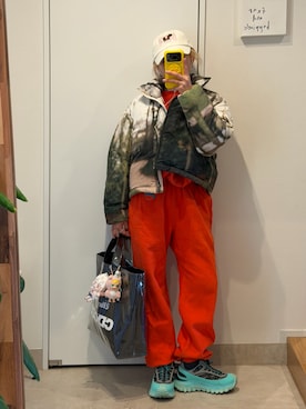 「MONCLER（モンクレール）のアイテム」を使った、高橋愛さん（レディース・154cm）の冬コーディネート