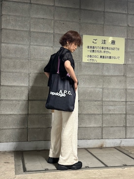 「高橋愛」｜「アイテム（パンツ）」を使った、高橋愛さん（レディース・154cm）の夏コーディネート