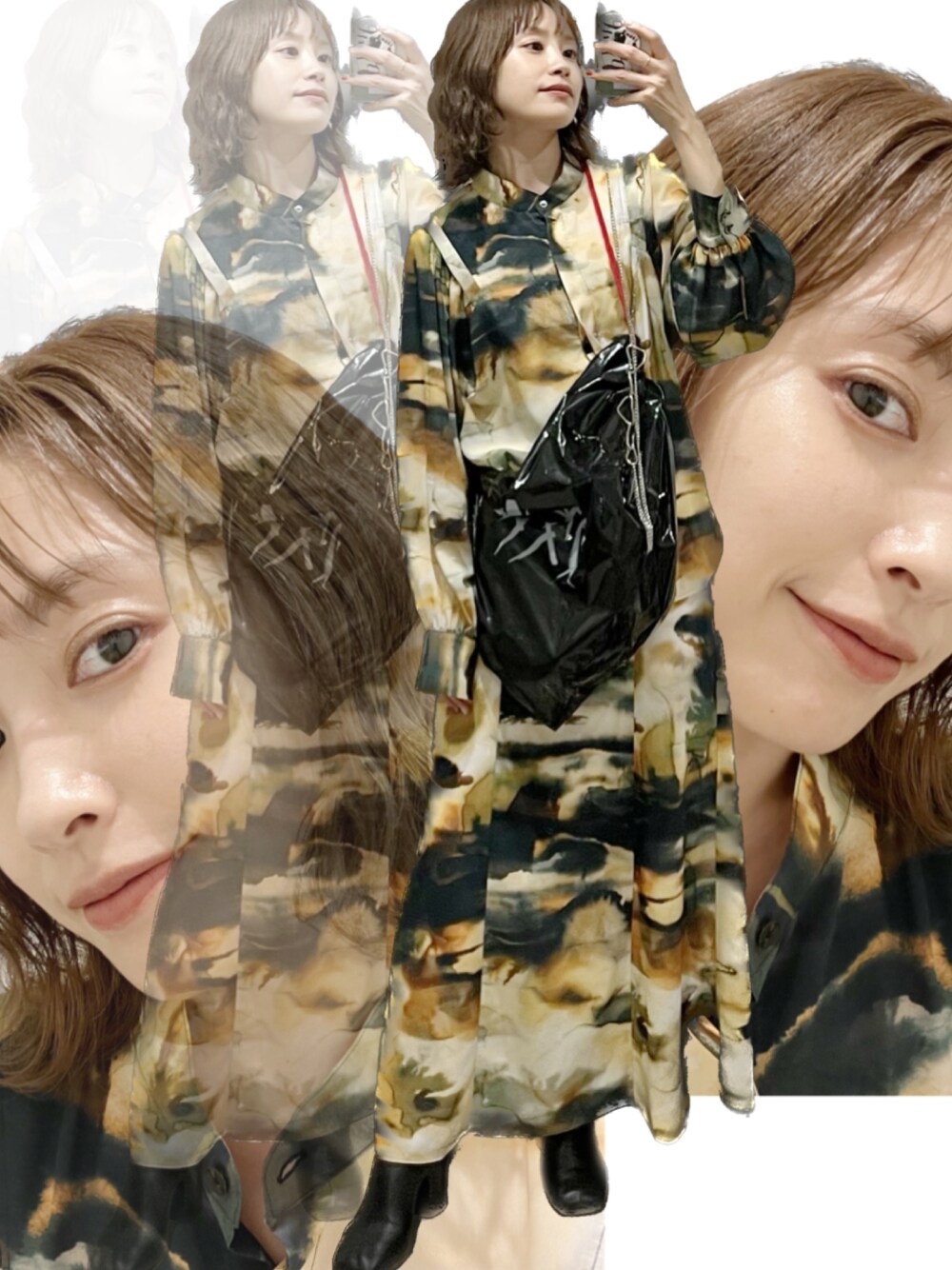 「秋コーデ、秋服準備はじめました、セットアップ、torico、虜、高橋愛、AcneStudios、154cm」｜「虜のアイテム（スカート、イエロー系）」を使った、高橋愛さん（レディース・154cm）の秋コーディネートの1枚目の写真