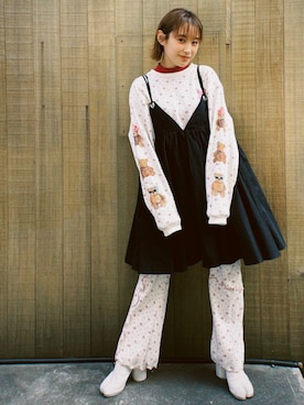 高橋愛さん(レディース・154cm)の春コーディネート