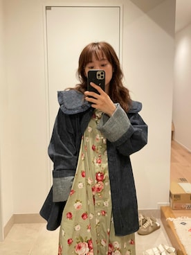 「holiday」｜「アイテム（ワンピース/ドレス）」を使った、高橋愛さん（レディース・154cm）の秋コーディネート