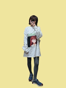 「MM6 Maison Margiela（ｴﾑｴﾑｼｯｸｽ ﾒｿﾞﾝ ﾏﾙｼﾞｪﾗ）のアイテム」を使った、高橋愛さん（レディース・154cm）の春コーディネート