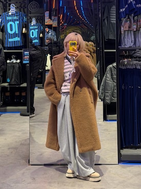 「UGG（アグ）のアイテム（シューズ）」を使った、高橋愛さん（レディース・154cm）の春コーディネート