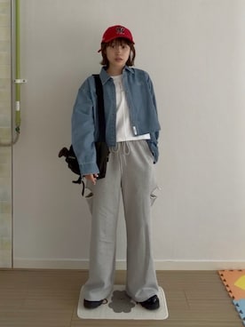 高橋愛さん(レディース・154cm)の春コーディネート