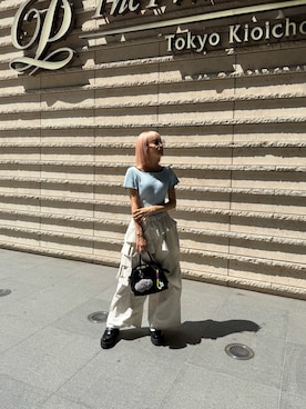 「アイテム（ローファー）」を使った、高橋愛さん（レディース・154cm）の夏コーディネート