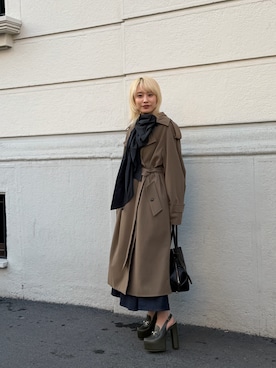 「Max Mara（マックスマーラ）のアイテム」を使った、高橋愛さん（レディース・154cm）の冬コーディネート