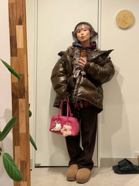 「BEAMS（ビームス）のアイテム」を使った、高橋愛さん（レディース・154cm）の冬コーディネート