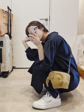 「動物モチーフ」｜「アイテム（ワンピース/ドレス）」を使った、高橋愛さん（レディース・154cm）の秋コーディネート